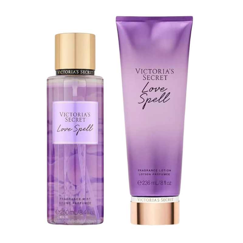 Kit Victoria's Secret Love Spell – Body Splash 236ml + Creme Hidratante 250ml