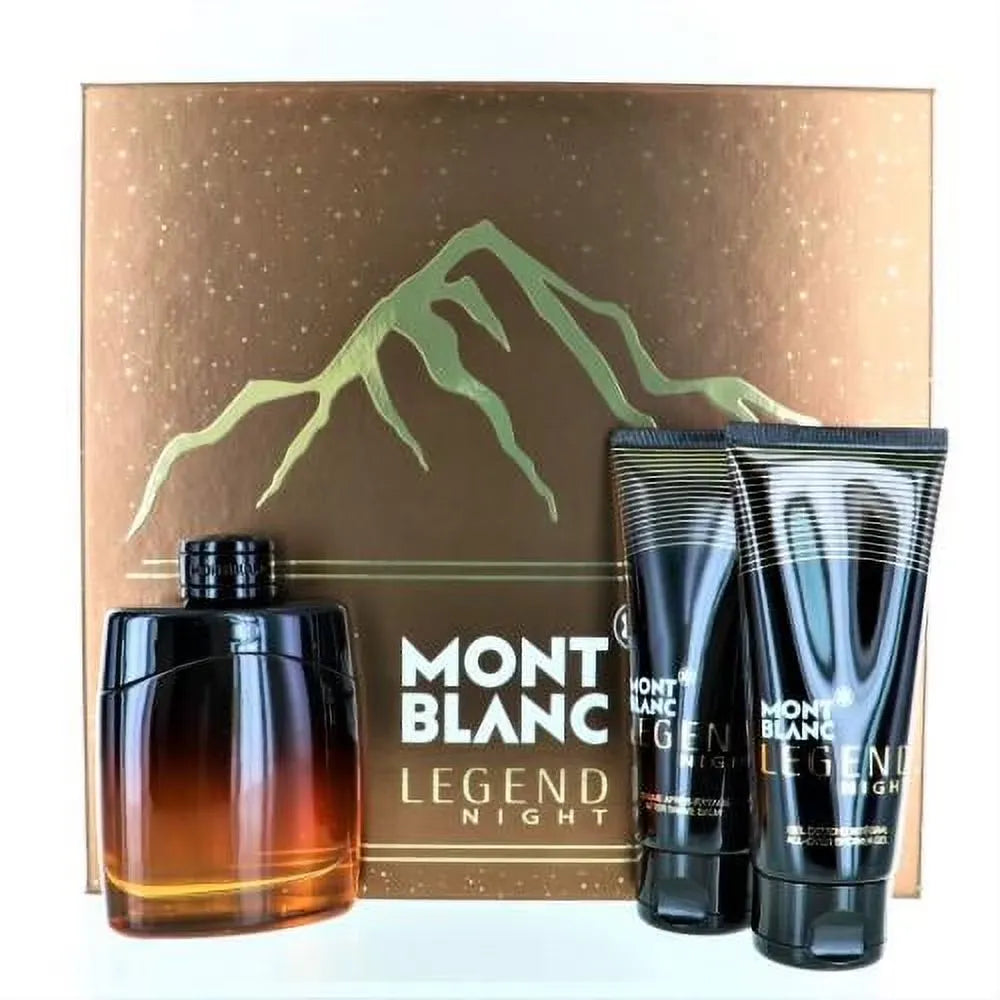 Kit Montblanc Legend Night Masculino EDP – Perfume + Gel de Banho + Pós-Barba