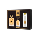 Kit Lattafa Tharwah Gold 100ml + 20ml + Spray 200ml